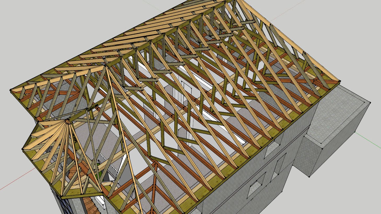 проект четырехскатной крыши